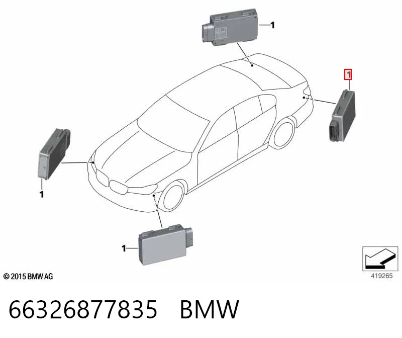 66326877835 BMW Радар зміни смуги руху