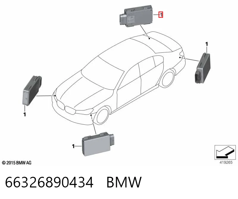 66326890434 BMW Радар зміни смуги руху
