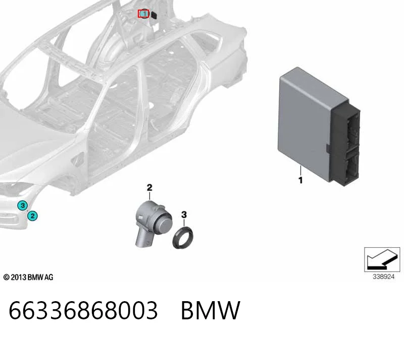 Модуль керування (ЕБУ) парктроніком BMW 6861026