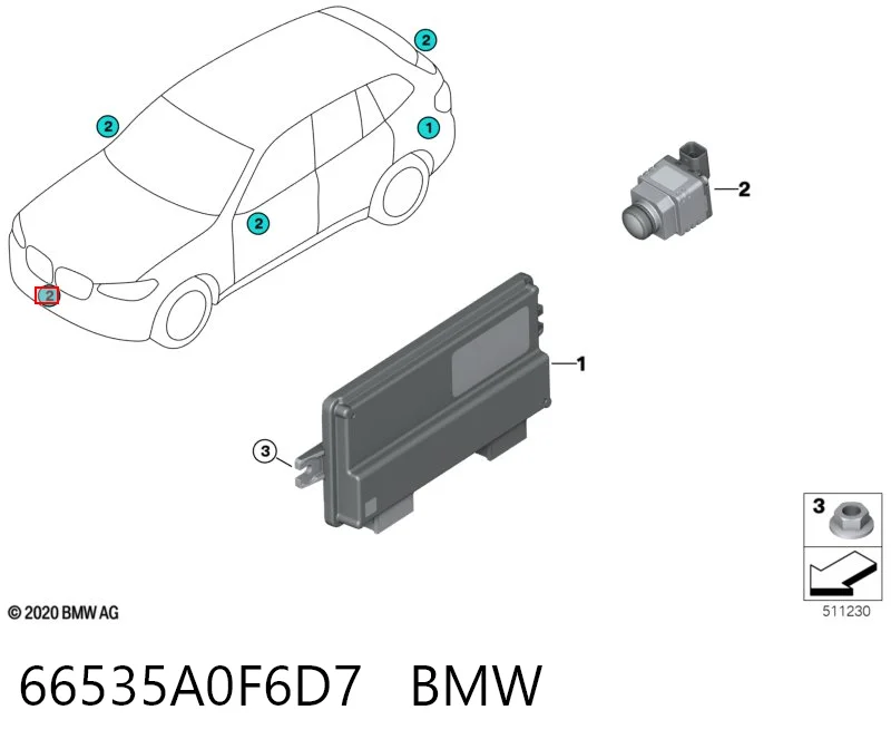 66535A0F6D7 BMW Камера заднього виду