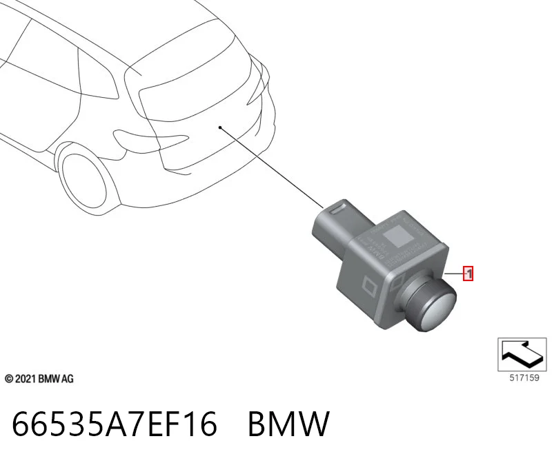 66535A7EF16 BMW Камера заднього виду