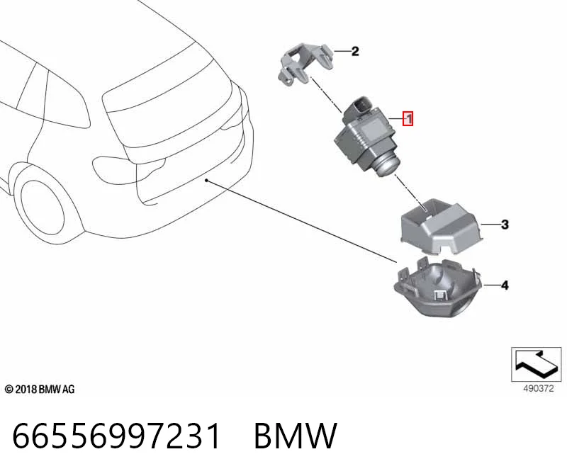 66556997231 BMW Камера заднього виду