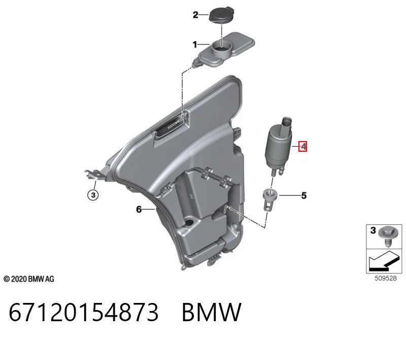 67120154873 BMW Мотор омивача
