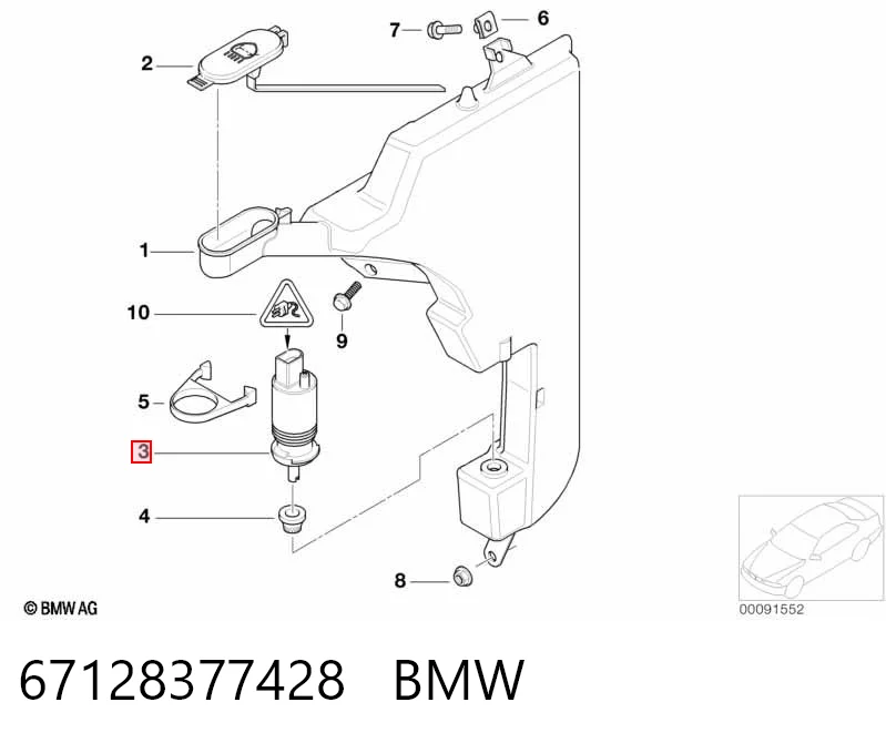 95862450200 VAG Насос-двигун омивача фар