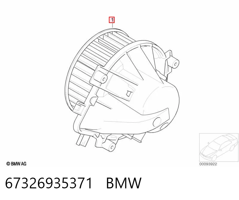 67326935371 BMW Електромотор пічки