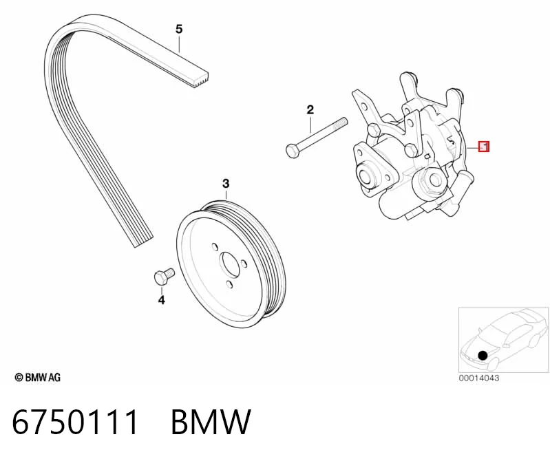 6750111 BMW Насос гідропідсилювача