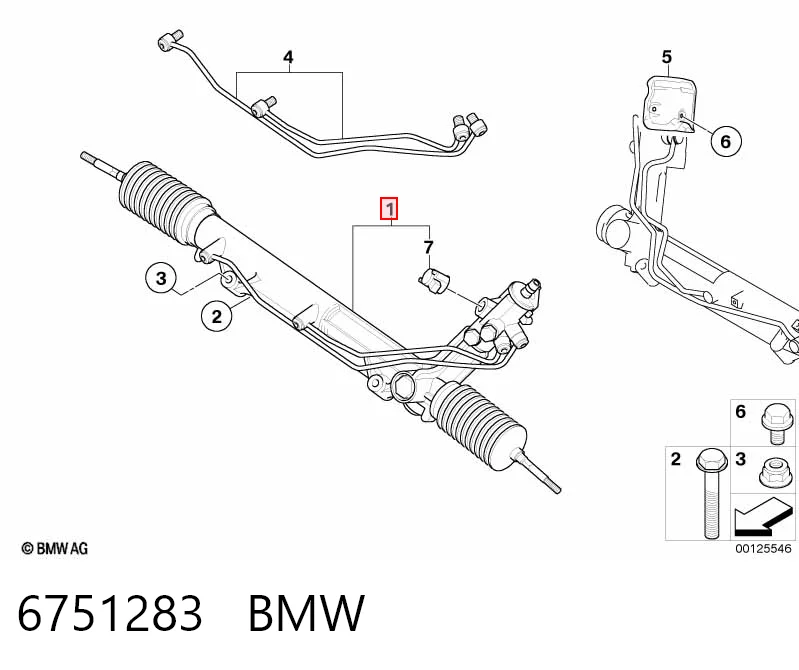 6751283 BMW Рейковий рульовий механізм