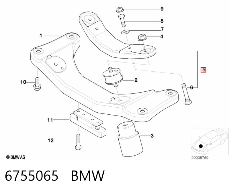 6755065 BMW Рейковий рульовий механізм
