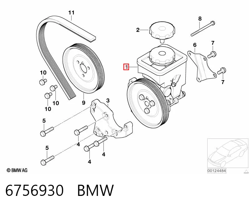 6756930 BMW Насос гідропідсилювача