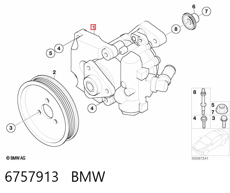 6757913 BMW Насос гідропідсилювача