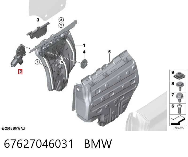 67627046031 BMW Мотор склопідйомника водійських дверей