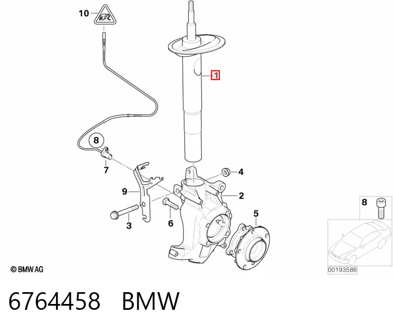 6764458 BMW Амортизатор передньої підвіски