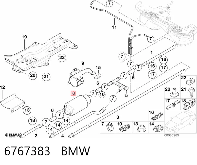 6767383 BMW Насос паливний низького тиску
