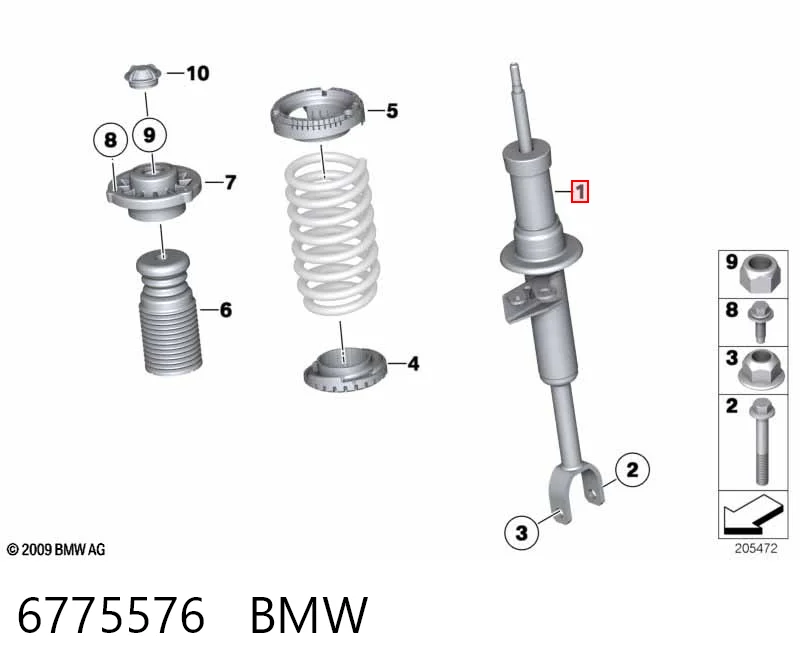 6775576 BMW Амортизатор передньої підвіски