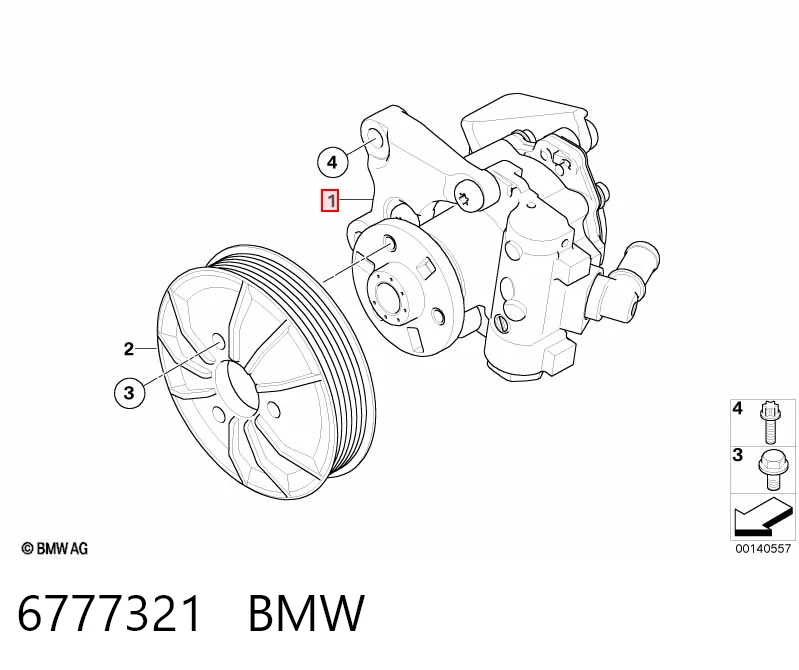 6777321 BMW Насос гідропідсилювача