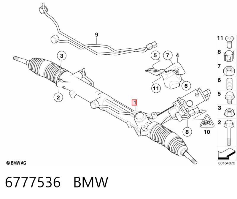 6777536 BMW Рейковий рульовий механізм