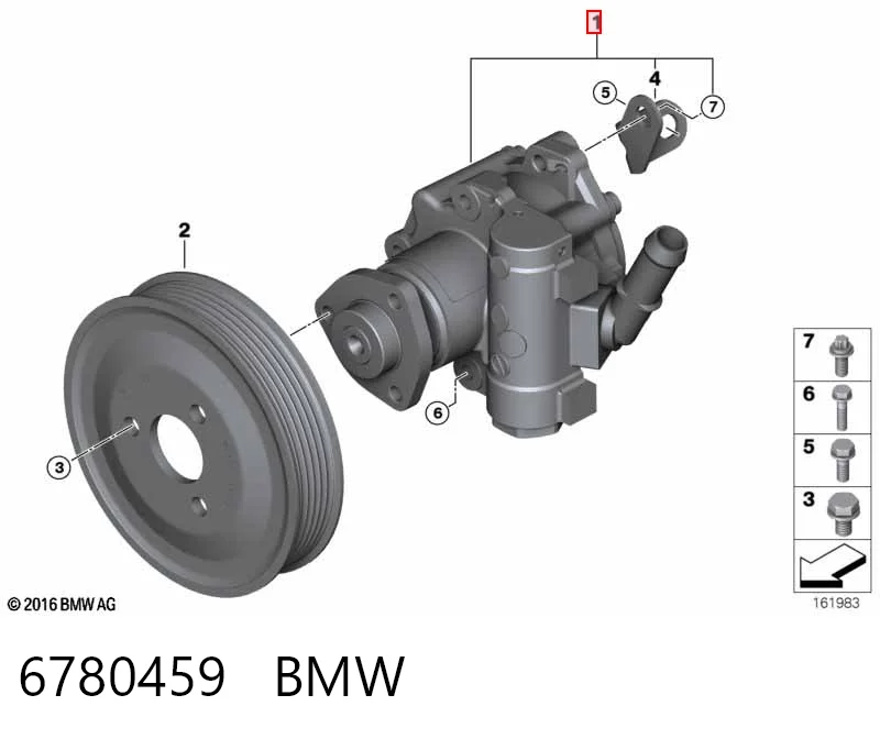 6780459 BMW Насос гідропідсилювача