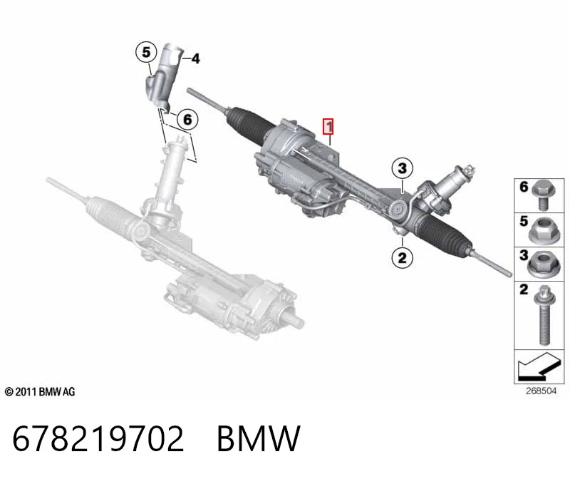 678219702 BMW Рейковий рульовий механізм