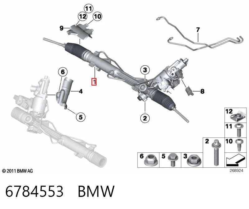6784553 BMW Рейковий рульовий механізм
