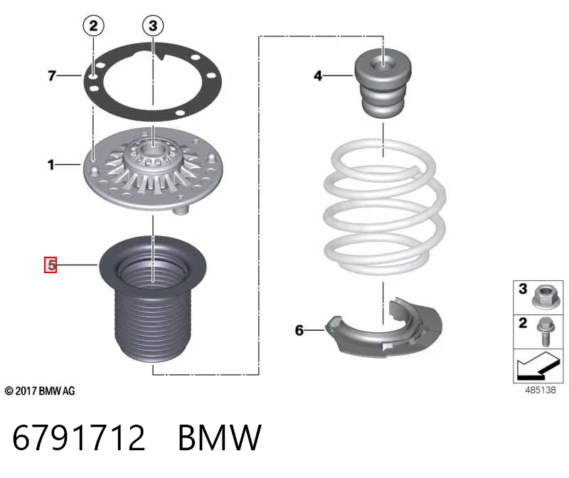 6791712 BMW Пильник стійки передньої