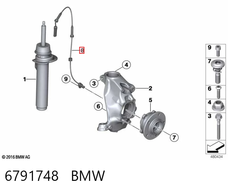 6791748 BMW Датчик АБС