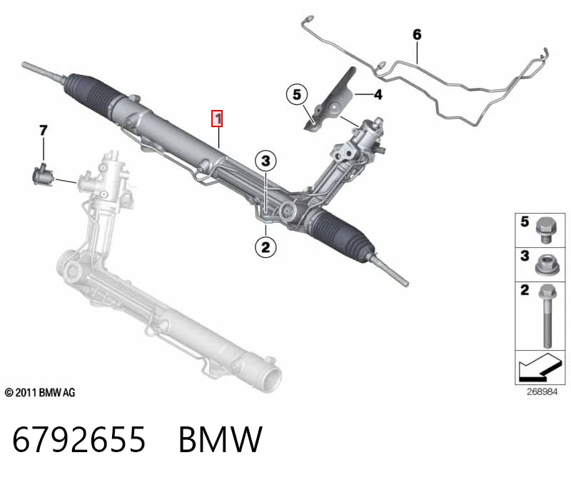 6792655 BMW Рейковий рульовий механізм