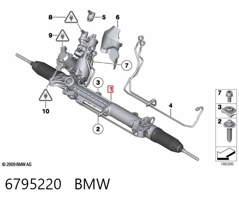 6795220 BMW Рейковий рульовий механізм