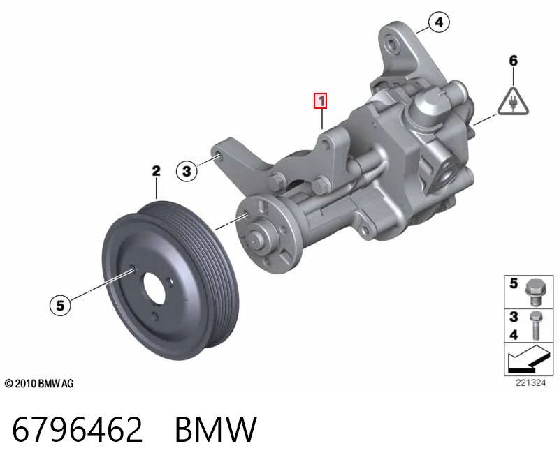 6796462 BMW Насос гідропідсилювача