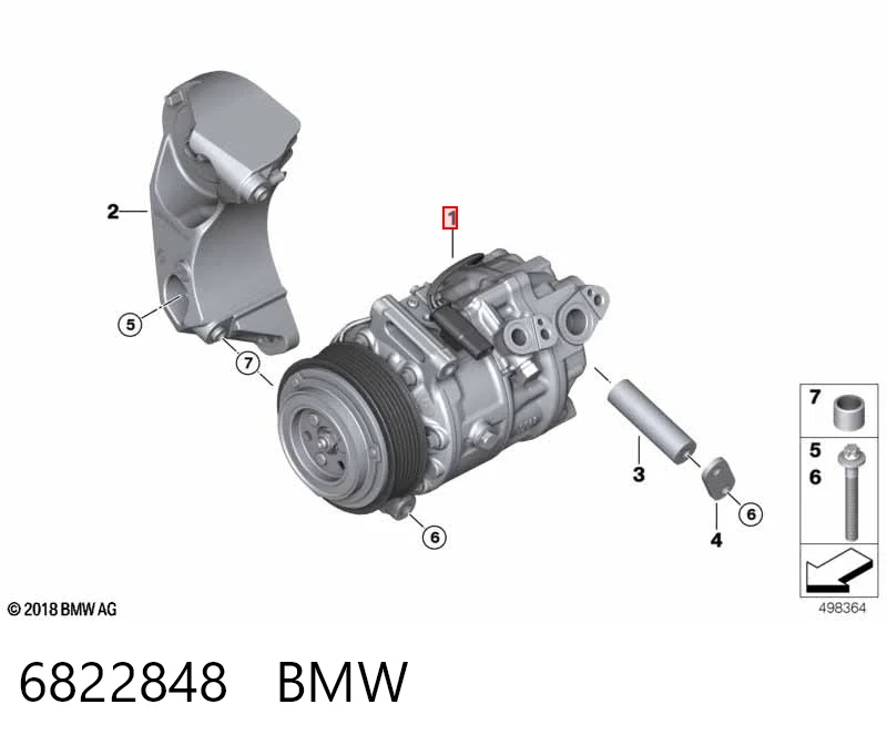 6822848 BMW Компресор холодоагенту