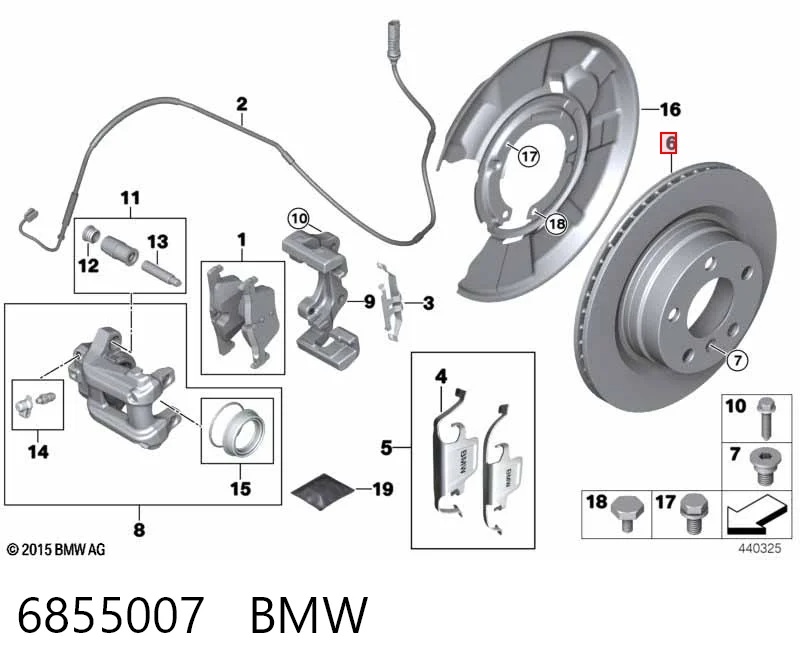 6855007 BMW Дискові гальма