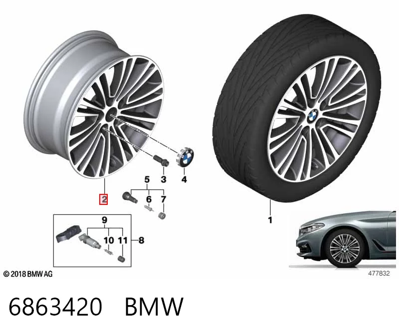 6863420 BMW Диски колісні литі (легкосплавні, титанові)