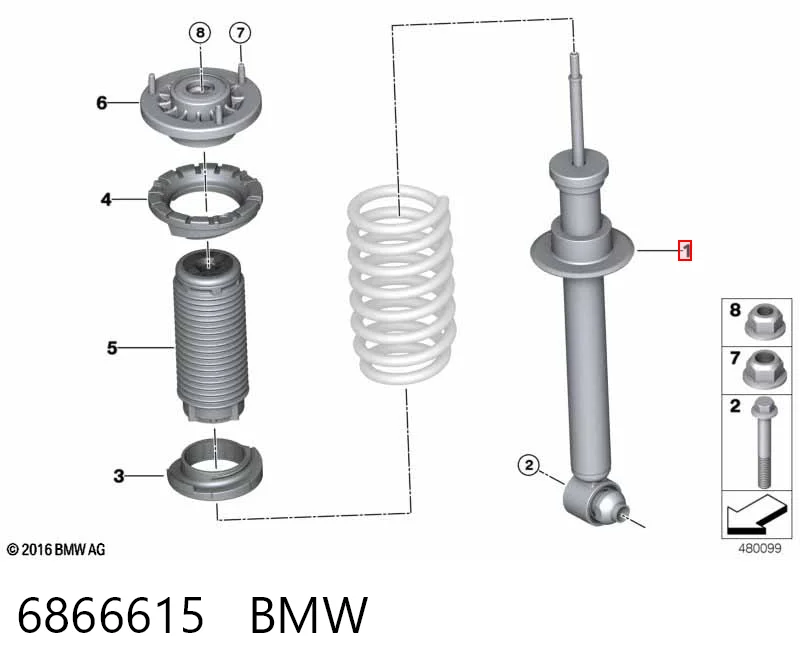 6866615 BMW Амортизатори задні