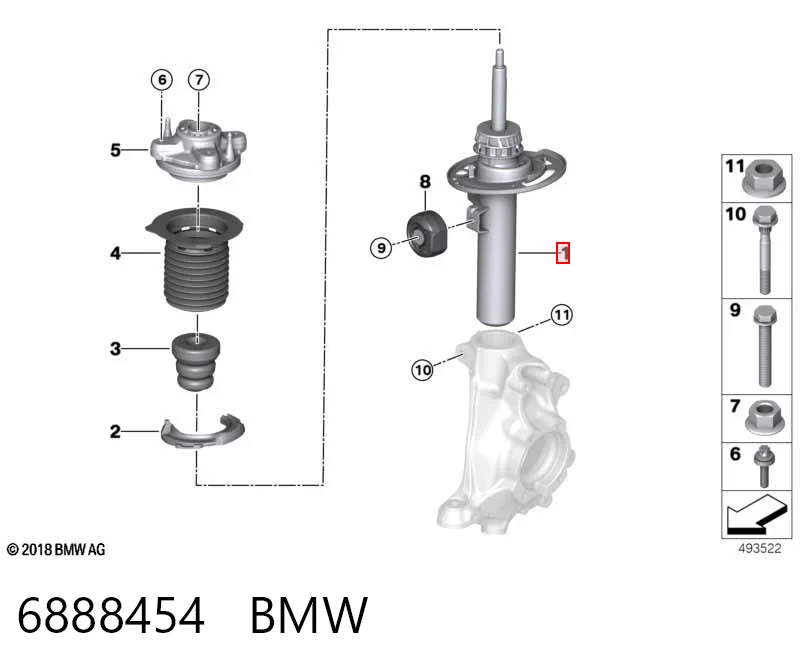 Амортизатор передній, правий 350514 Sachs