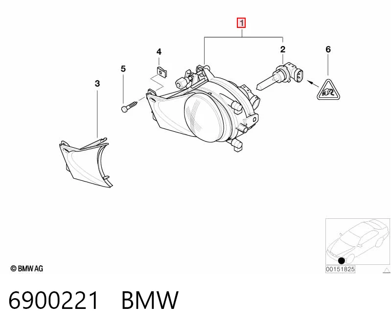  Фара протитуманна, ліва BMW 5 