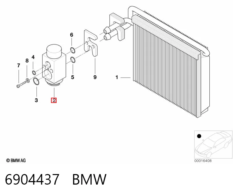 6904437 BMW Клапан розширювальний