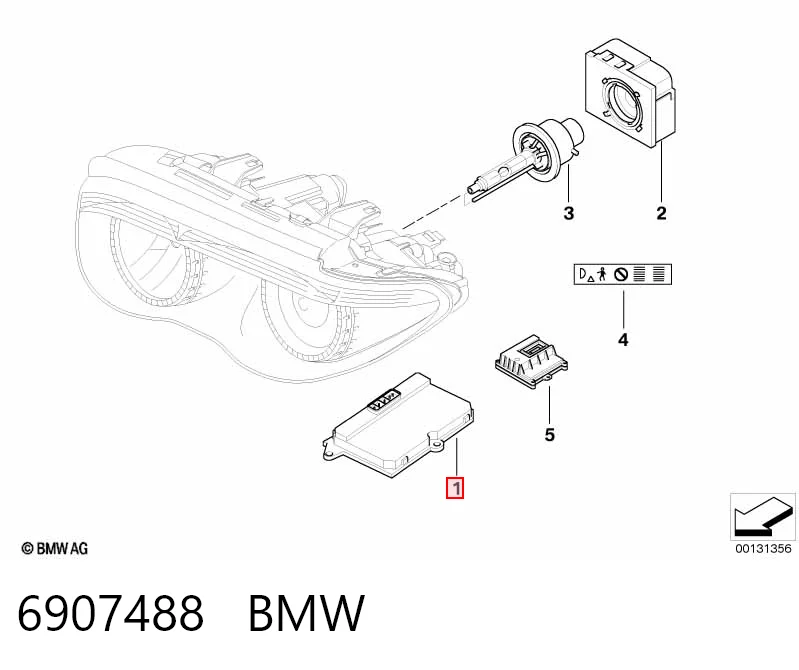6907488 BMW Блок розпалювання, ксенон