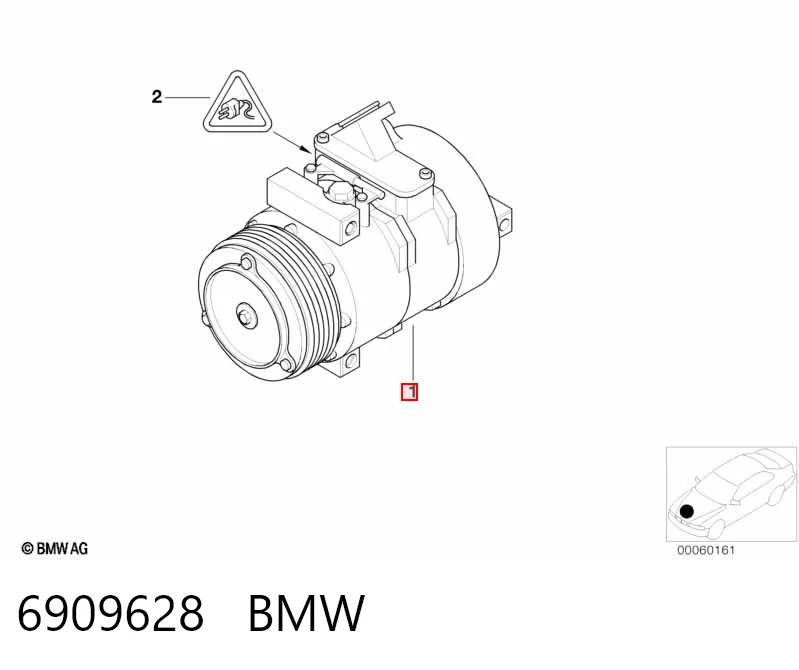 6909628 BMW Компресор холодоагенту