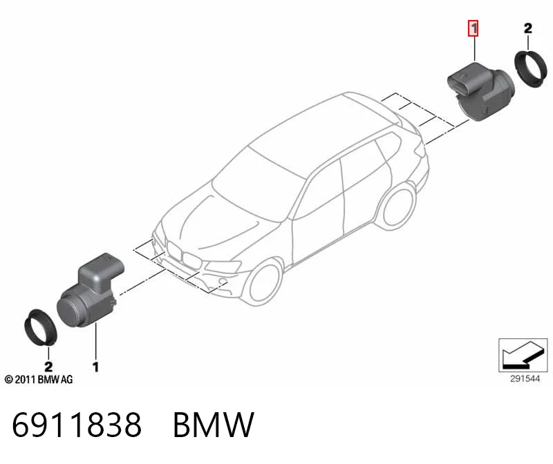6911838 BMW Акустична паркувальна система
