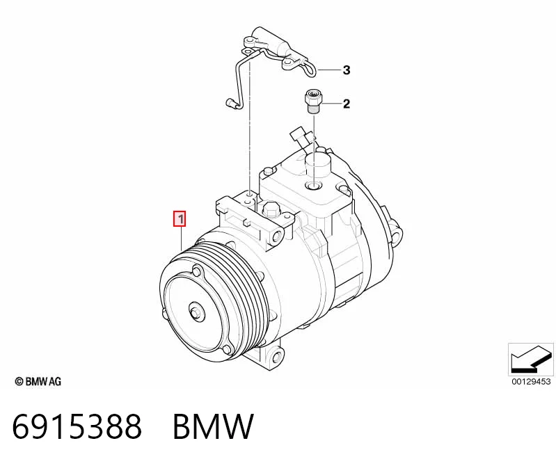 6915388 BMW Компресор холодоагенту