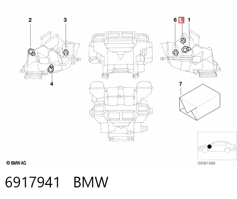 Привід системи автоматичного управління обігрівачем BMW 6935444