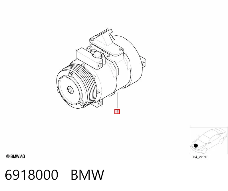 6918000 BMW Компресор холодоагенту