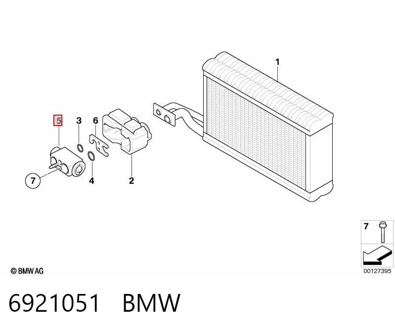 6921051 BMW Клапан розширювальний
