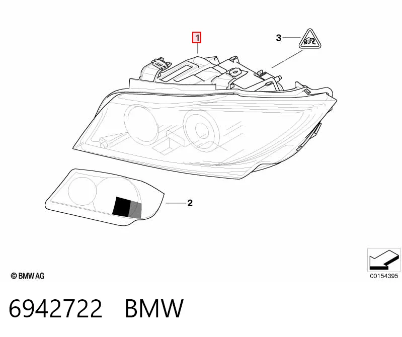 6942722 BMW Основна фара - вставка