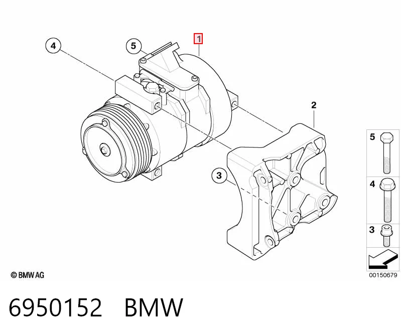 6950152 BMW Компресор холодоагенту