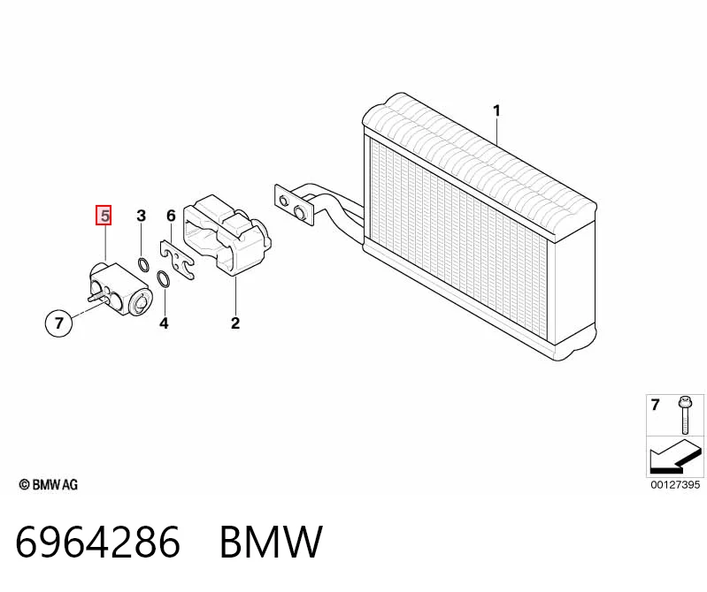 6964286 BMW Клапан TRV, кондиціонера