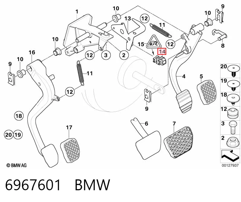 6967601 BMW Лягушка стоп-сигналу