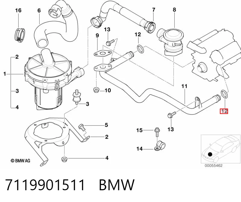 7119901511 BMW Ущільнювальне кільце, універсальне