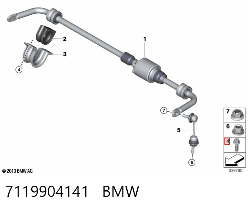 07119903675 BMW Болт переднього важеля
