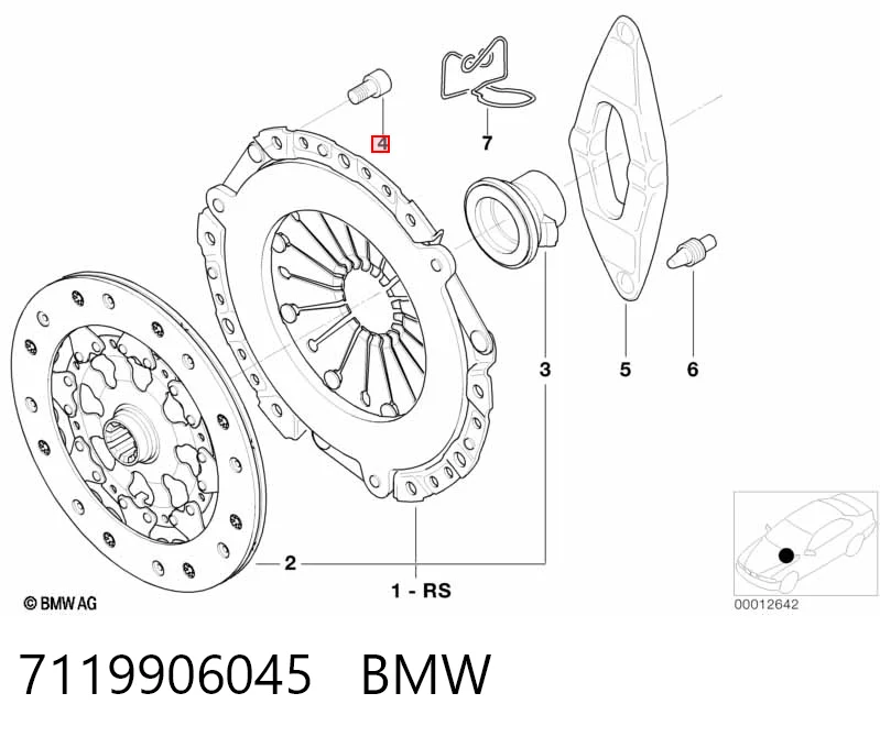 7119906045 BMW Болт кріплення корзини зчеплення