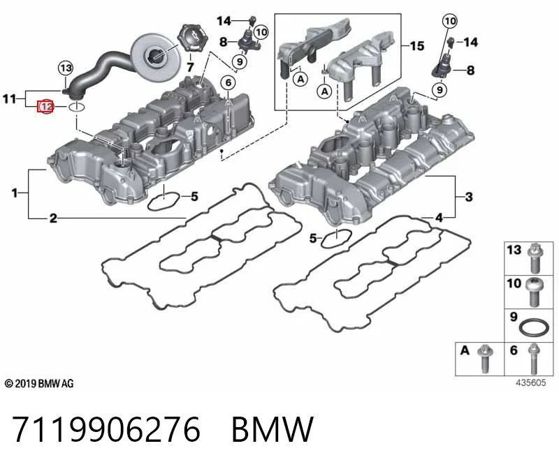 7119906276 BMW Кільце ущільнювача маслозаливної горловини